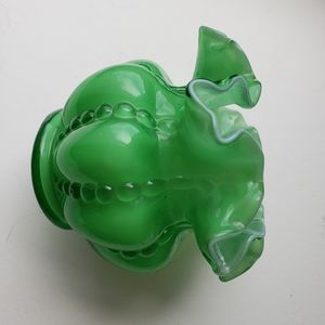 Vase green vintage tiny